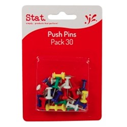 PUSH PIN STAT PACK 30 ASSORTED