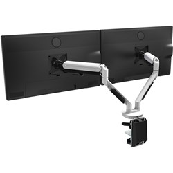 Sylex Cutlass Dual Monitor Arm White And Black