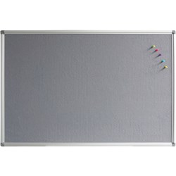 Rapidline Pinboard 1500W x 15D x1200mmH Grey Felt Aluminium Frame