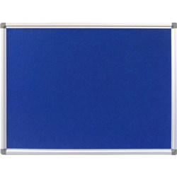Rapidline Pinboard 1800W x 15D x 900mmH Blue Felt Aluminium Frame