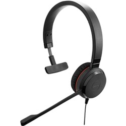 Jabra Evolve 30 II UC Wired Mono Headset Black