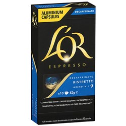 L'OR Espresso Coffee Capsules Decaffeinated Ristretto Box Of 100