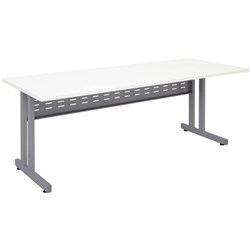 Rapidline C Leg Desk 1500W x 700D x 730mmH Natural White/Silver