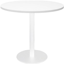 Rapidline Estillo Disc Base Round Table 900D x 755mmH White Top White Base