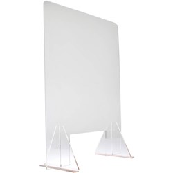 Trafalgar Sneeze Guard Screen Small Acrylic With Stand 600W x 800mmH Clear