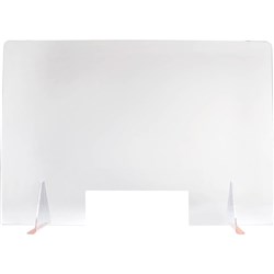 Trafalgar Sneeze Guard Screen Large Acrylic With Stand 1200W x 800mmH Clear