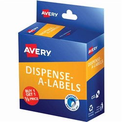 Avery Dispenser Label 24mm Buy 1 Get 1 1/2 Red Pack Of 300