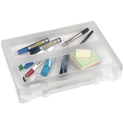Marbig Plastic Carry Case With Handle A4 Clear