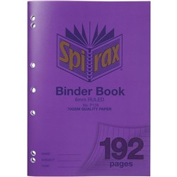 Spirax P128 Binder Book Poly Cover A4 192 Page 8mm Ruled