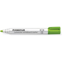 Staedtler 351 Lumocolor Whiteboard Marker Bullet 2mm Light Green Box Of 10