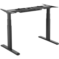 Ergovida Electric Sit-Stand Desk Frame Only 1000 -1700Wx750Dx620-1280mmH Black