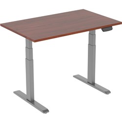 Ergovida Electric Sit-Stand Desk 1500W x 750D x 620-1280mmH Walnut/Grey