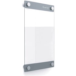 Quartet Infinity Customisable Magnetic Glass Board 215 x 279mm Clear/Silver