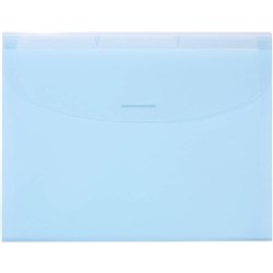 Marbig Expanding Wallet With 3 Tabs A4 Pastel Blue