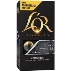 L'OR Espresso Coffee Capsules Onyx Box Of 100 Box of 100