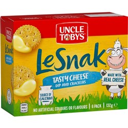 Uncle Toby's Le Snak Tasty Cheese 6 Pack 132g 6 Pack 132g