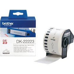 Brother DK-22223 White Continuous Paper Label Roll 50mm X 30.48m