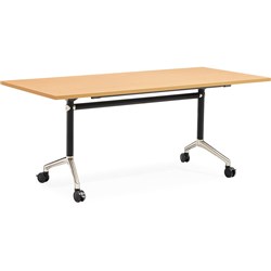 Rapidline Typhoon Flip Top Table 1500W x 750D x 750mmH Beech Top Black Frame