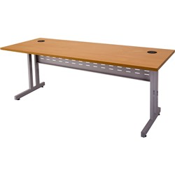 Rapidline C Leg Desk 1500W x 700D x 730mmH Beech/Silver