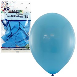 Alpen Occasions Standard Balloons 25cm Light Blue Pack Of 15