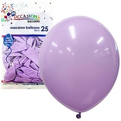 Alpen Occasions Balloons 30cm Macaron Pastel Lavender Pack Of 25