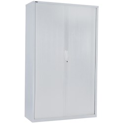 Rapidline Go Tambour Door Cupboard No Shelves Included 900W x 473D x 1981mmH White