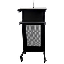 Rapidline Lectern Fixed Shelves 445W x 450D x 1200mmH Black