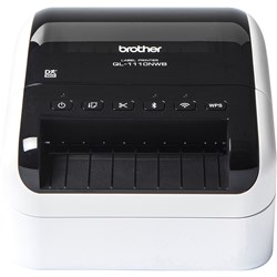 Brother QL-1110NWB Extra Wide Wireless Label Printer Black And White