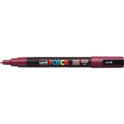 Uni Posca PC-3M Paint Marker Fine 1.3mm Bullet Tip Red Wine