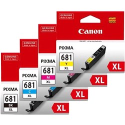 Canon Pixma CLI681XL Ink Cartridge High Yield Value Pack CMYK