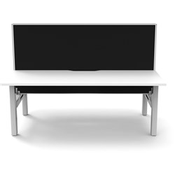 Rapidline Boost Static Back To Back Workstation + Screen 2 Person 1200mmW White/White