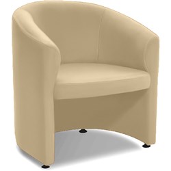 K2 Marbella Parkes Tub Chair Beige PU Leather