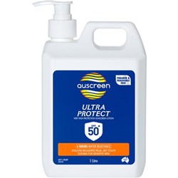 Auscreen Ultra Protect SPF 50+ Sunscreen 1L Pump Bottle