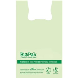 BioPak Compostable Bin Liners With Handle Green 20L Pack of 100