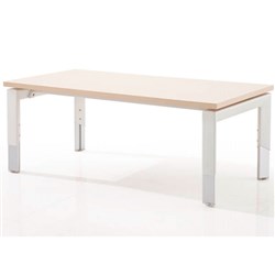 Sylex Oblique 1200W x 600D x 450mmH Coffee Table Snow Maple Top White Base