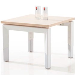 Sylex Oblique 600W x 600D x 450mmH Coffee Table Snow Maple Top White Base