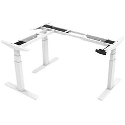 Sylex Arise Basix 3 90 Degree Corner Desk Convertible To 120 Degree Frame Only White