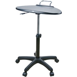 Sylex Upanatom Sit Stand Laptop Trolley 600W x 385D x 720-980mmH Black