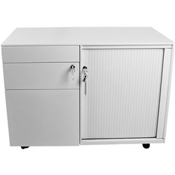 Sylex Order Mobile Caddy Right Hand Tambour Door 900W x 520D x 640mmH White