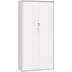 Sylex Order Tambour Cupboard Includes 2 Shelves 900W x 520D x 1020mmH White