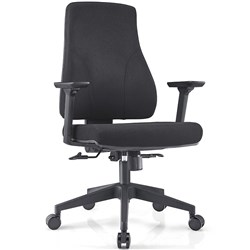 Sylex Madison Mid Back Chair Mesh Back Fabric Seat Black