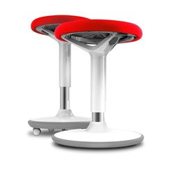 Sylex Fangle Adjustable Stool On Castors 440-530mmH Red