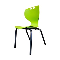 Sylex Roswell 4 Leg Chair 310mmH Plastic Lime Back Steel Black Frame No Arms