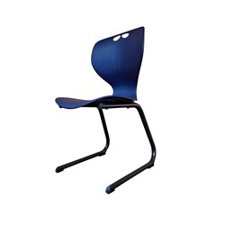 Sylex Roswell Chair Reverse Cantilever Base 460mmH Plastic Blue Seat Steel Black Frame