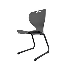 Sylex Roswell Chair Reverse Cantilever Base 460mmH Plastic Charcoal Seat Black Frame