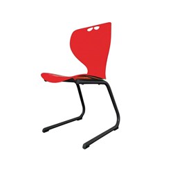 Sylex Roswell Chair Reverse Cantilever Base 460mmH Plastic Red Seat Steel Black Frame