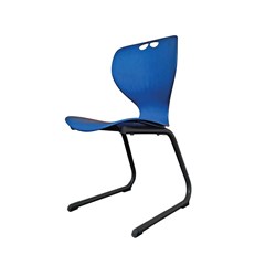 Sylex Roswell Chair Reverse Cantilever Base 380mmH Plastic Blue Seat Steel Black Frame