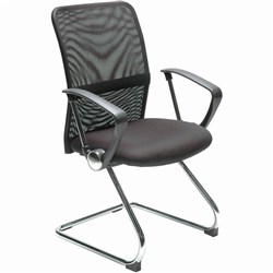 Sylex Stat Visitor Chair Mesh Back Fabric Seat Black