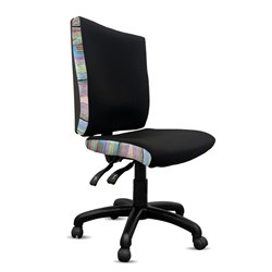 K2 Orange Dust Katherine High Back Office Chair Black Rock Fabric