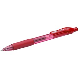 PEN BIC GL2 GEL RETRACTABLE .05 Fine Red